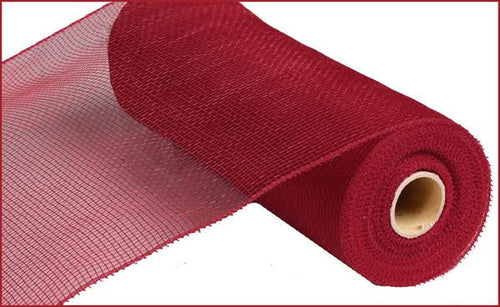 Deco Poly Mesh Ribbon : Non Metallic Burgundy Red - 10 Inches x 10 Yards (30 Feet)