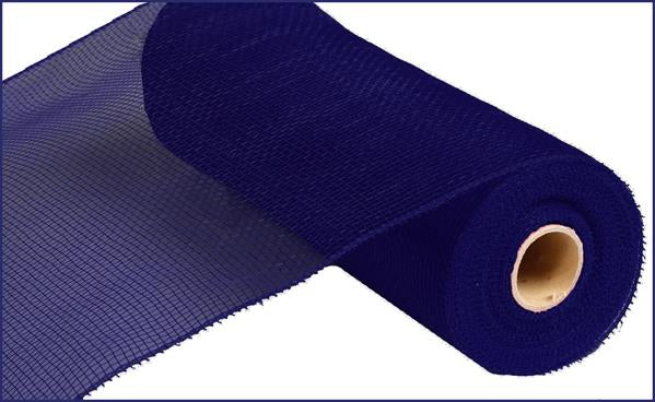 Deco Poly Mesh Ribbon : Non Metallic Navy Blue - 10 Inches x 10 Yards (30 Feet)
