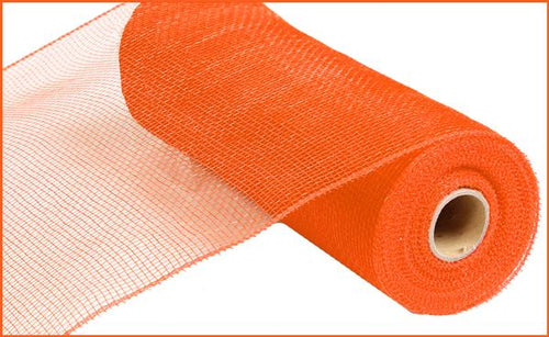 Deco Poly Mesh Ribbon : Non Metallic Orange - 10 Inches x 10 Yards (30 Feet)