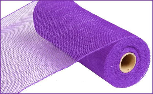 Deco Poly Mesh Ribbon : Non Metallic Purple - 10 Inches x 10 Yards (30 Feet)