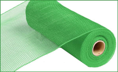 Deco Poly Mesh Ribbon : Non Metallic Lime Green - 10 Inches x 10 Yards (30 Feet)