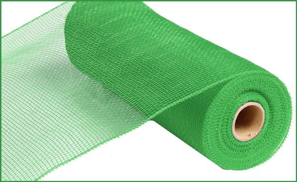 Deco Poly Mesh Ribbon : Non Metallic Lime Green - 10 Inches x 10 Yards (30 Feet)