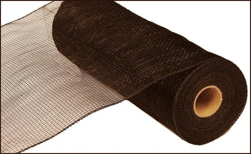 Deco Poly Mesh Ribbon : Non Metallic Chocolate Brown - 10 Inches x 10 Yards (30 Feet)