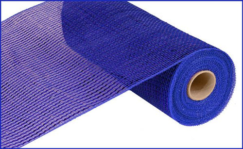 Deluxe Wide Foil Deco Poly Mesh Ribbon : Royal Blue Metallic - 10 Inches x 10 Yards (30 Feet)
