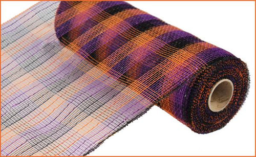 Purple Orange Black Stripe - 10 Inches x 10 Yards (30 Feet)