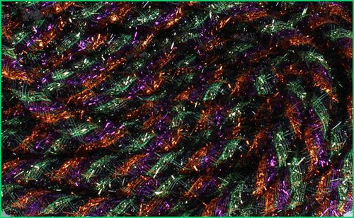 Tinsel Jute Flex Tubing : Orange Purple Black Lime Green : 8mm x 20 Yards (60 Feet)