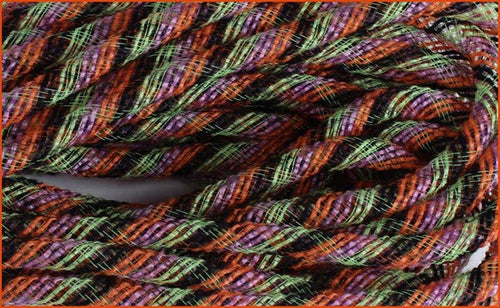 Faux Jute Flex Tubing : Orange Purple Black Green  - 8mm x 30 Yards (90 Feet)