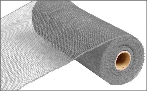 Deco Poly Mesh Ribbon : Value Grey Gray - 10 Inches x 10 Yards (30 Feet)