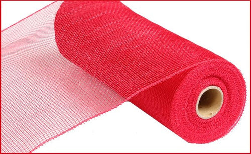 Deco Poly Mesh Ribbon : Value Red - 10 Inches x 10 Yards (30 Feet)