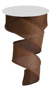Solid Wired Ribbon : Chocolate Brown - 1.5 Inches x 10 Yards (30 Feet)