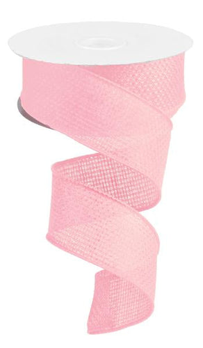 Solid Wired Ribbon : Light Pink - 1.5 Inches x 10 Yards (30 Feet)