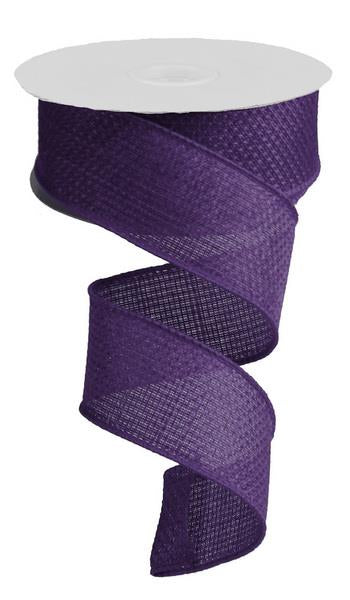 Solid Wired Ribbon : Purple - 1.5 Inches x 10 Yards (30 Feet)