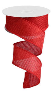 Solid Wired Ribbon : Red - 1.5 Inches x 10 Yards (30 Feet)