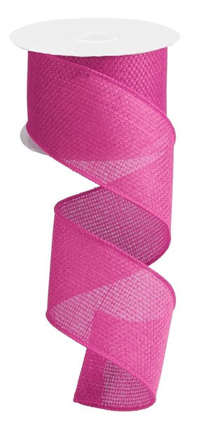 Solid Wired Ribbon : Hot Pink - 2.5 Inches x 10 Yards (30 Feet)