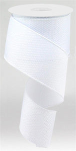 Solid Wired Ribbon : White - 2.5 Inches x 10 Yards (30 Feet)