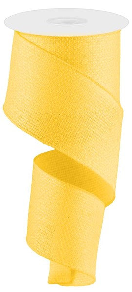 Solid Wired Ribbon : Sun Yellow - 2.5 Inches x 10 Yards (30 Feet)