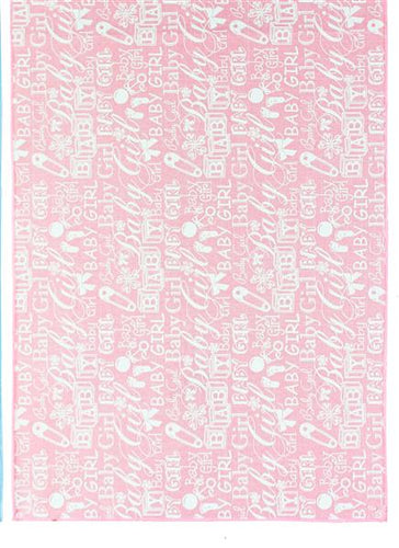 72-inch Rectangle Polyester Table Runner Girl Baby Shower, Restaurant Banquet Pink White