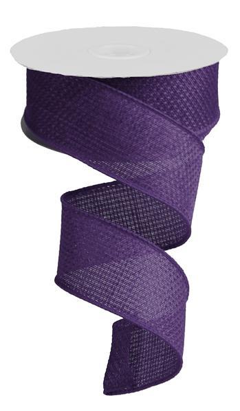 Solid Wired Ribbon : Purple - 1.5 Inches x 50 Yards (150 Feet)