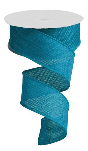 Solid Wired Ribbon : Turquoise Blue - 1.5 Inches x 50 Yards (150 Feet)