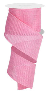 Solid Wired Ribbon : Pink - 2.5 Inches x 50 Yards (150 Feet)
