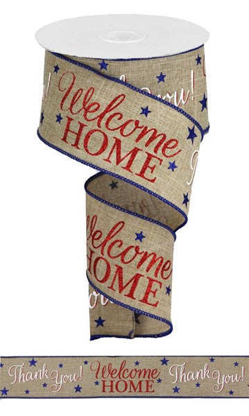 Patriotic Welcome Home 2.5 Inch 10 Yards