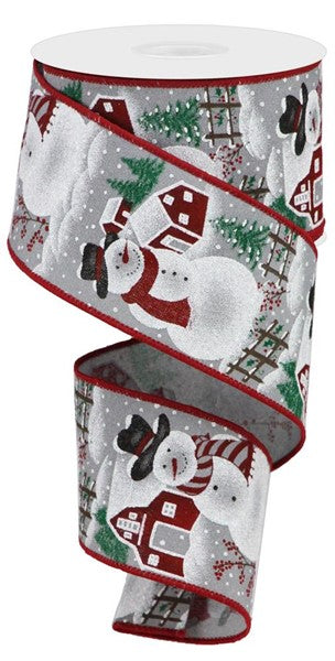 Irid Snowman On Fuzzy Royal Color: Grey/Brown/Red/White - 2.5 Inches x 100 Feet (33.3 Yards)