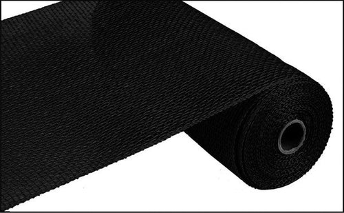 Poly Burlap Mesh Ribbon : Solid Black - 10 Inches x 10 Yards (30 Feet)