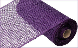 Poly Burlap Mesh Ribbon : Solid Purple - 10 Inches x 10 Yards (30 Feet)