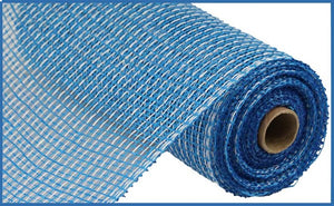 Multi Poly Burlap Mesh Color: Blue/White - 10 Inches x 10 Yards (30 Feet)