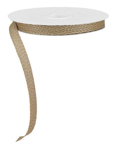 Faux Jute Corsage Ribbon : Natural Beige - 0.5 Inches x 25 Yards (75 Feet)