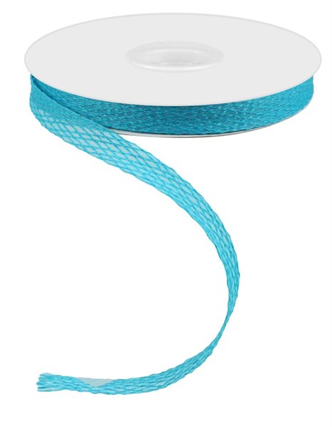 Faux Jute Corsage Ribbon : Turquoise Blue - 0.5 Inches x 25 Yards (75 Feet)