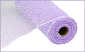 Iridescent Foil Deco Mesh Ribbon : Iridescent Lavender Purple - 10.5 Inches x 10 Yards (30 Feet)