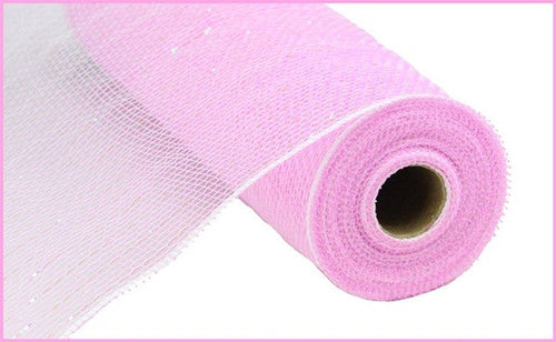 Iridescent Foil Deco Mesh Ribbon : Iridescent Pastel Pink - 10.5 Inches x 10 Yards (30 Feet)