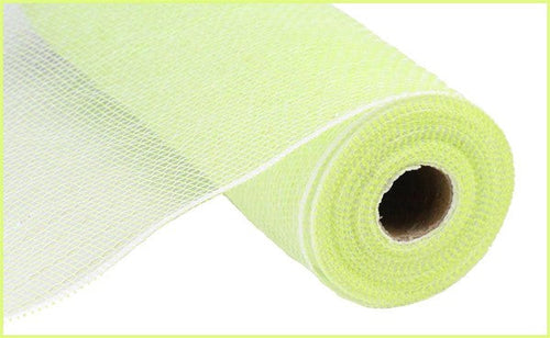 Iridescent Foil Deco Mesh Ribbon : Pastel Apple Green - 10.5 Inches x 10 Yards (30 Feet)