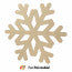 12.5" MDF Unfinished Shape: Snowflake
 12.5" wide
 12.5" tall
