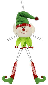 3 Pc 30"L Elf Decor Kit
 Color: Red/White/Green
 Material: Polyester/Wire
